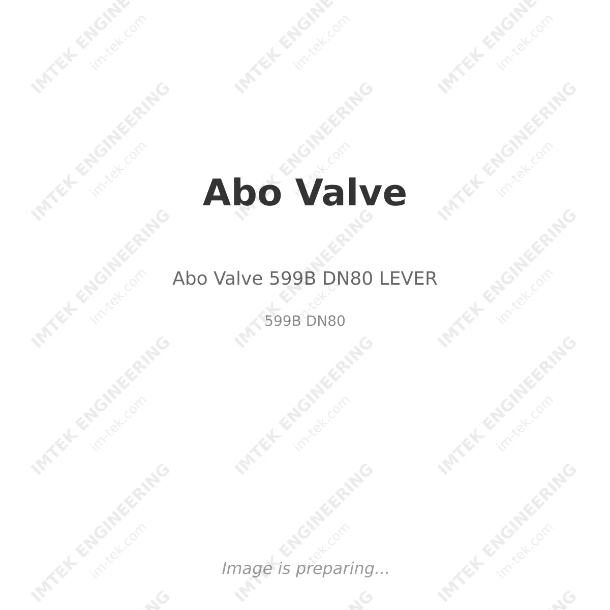 Abo Valve 599B DN80  LEVER
