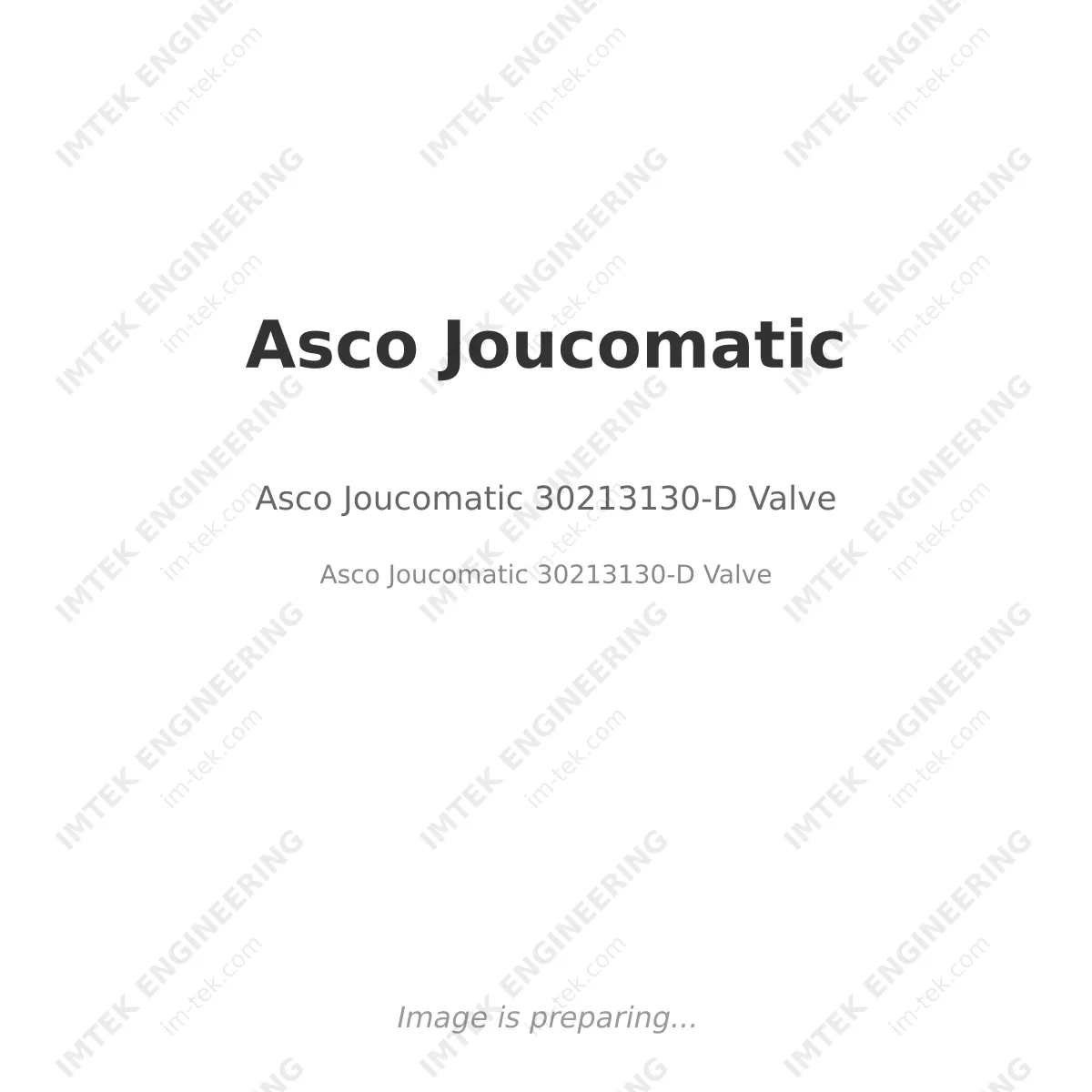 Asco Joucomatic 30213130-D Valve