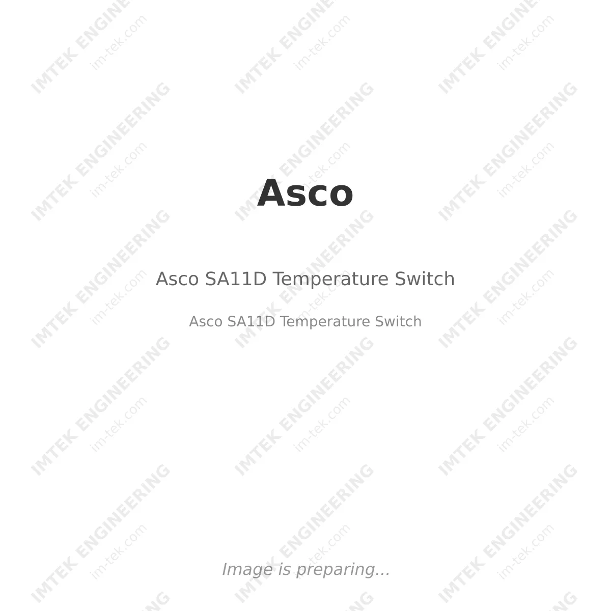 Asco SA11D Temperature Switch