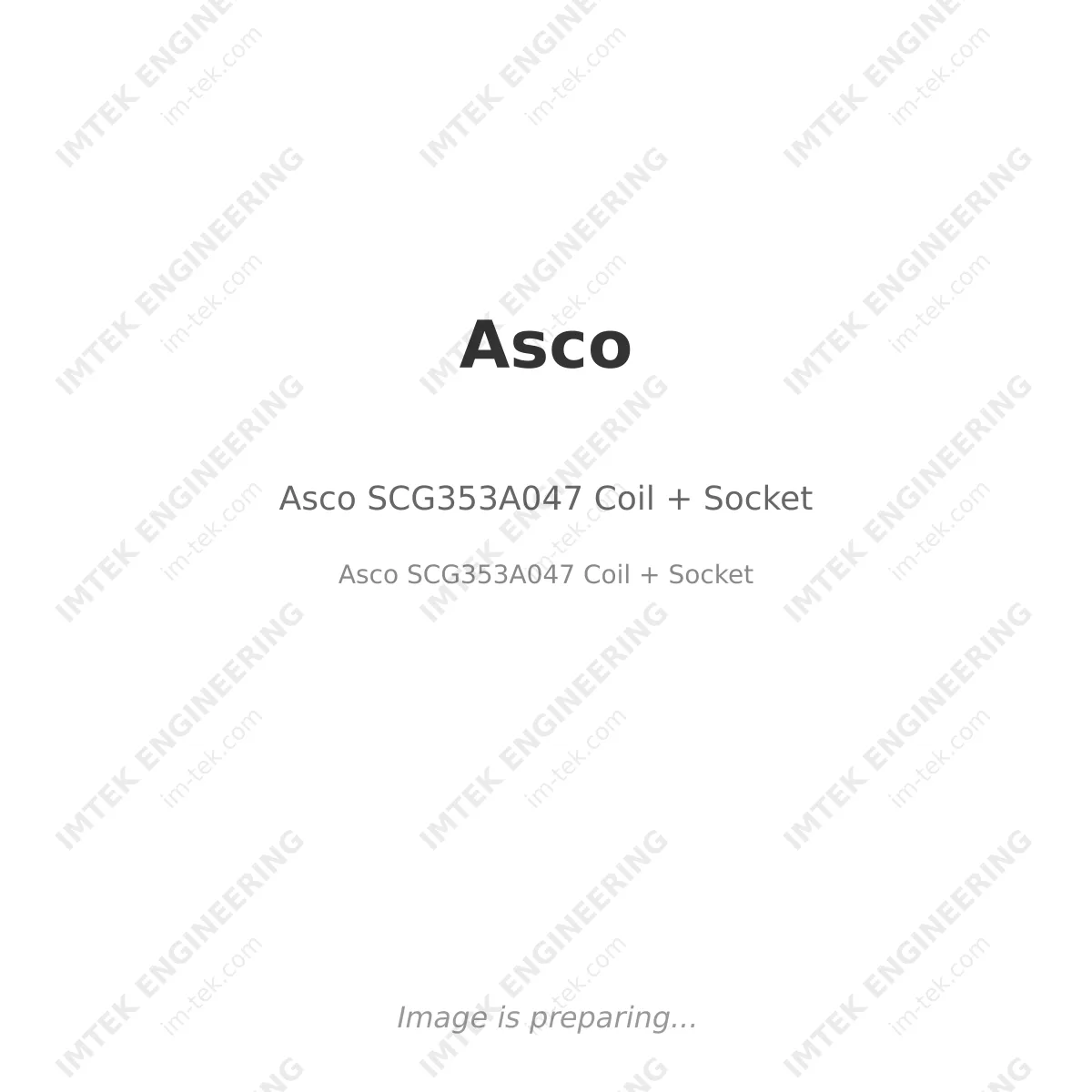 Asco SCG353A047 Coil + Socket