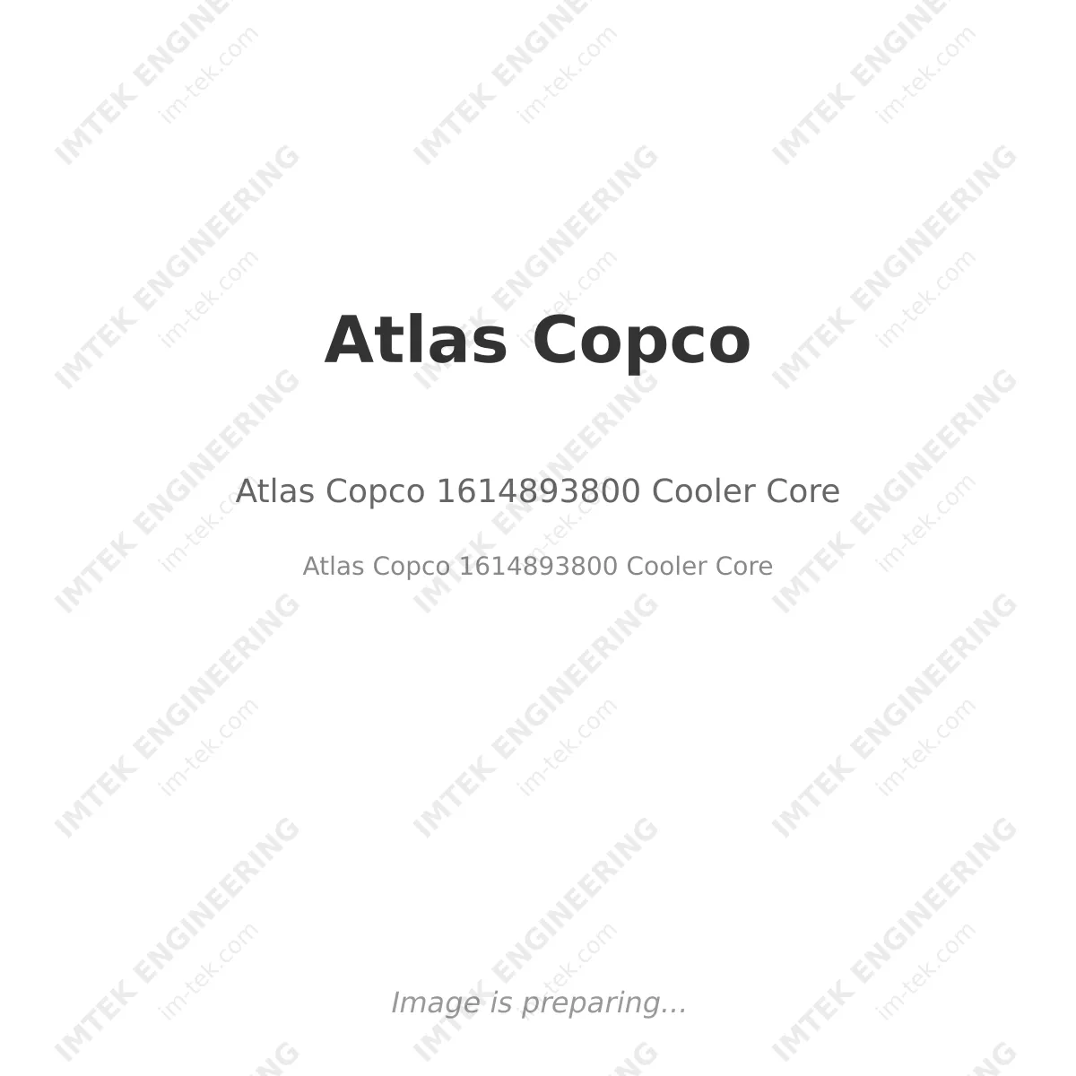Atlas Copco 1614893800 Cooler Core