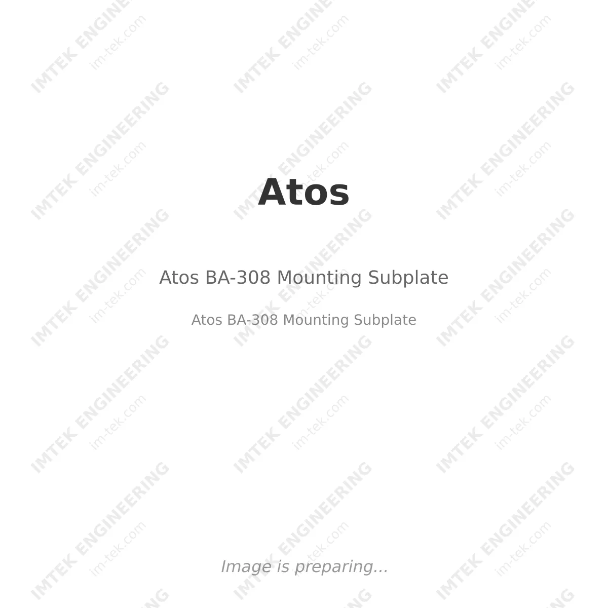 Atos BA-308 Mounting Subplate