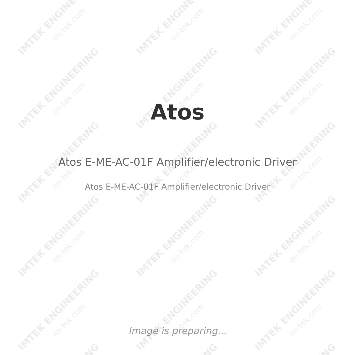 Atos E-ME-AC-01F Amplifier/electronic Driver