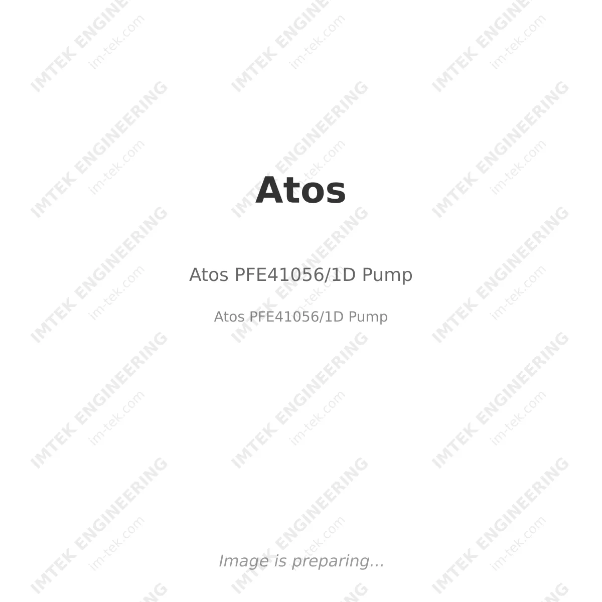 Atos PFE41056/1D Pump