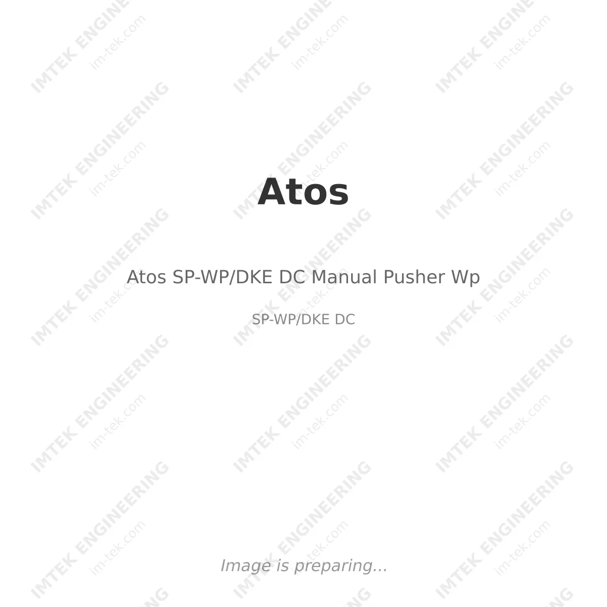 Atos SP-WP/DKE DC Manual Pusher Wp