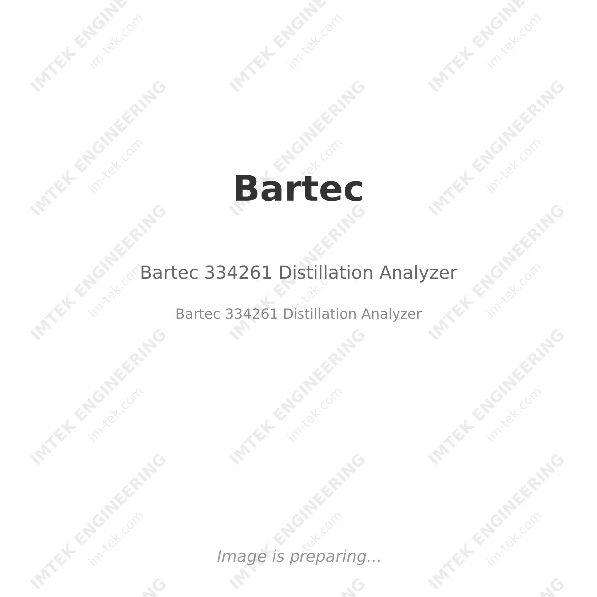 Bartec 334261 Distillation Analyzer
