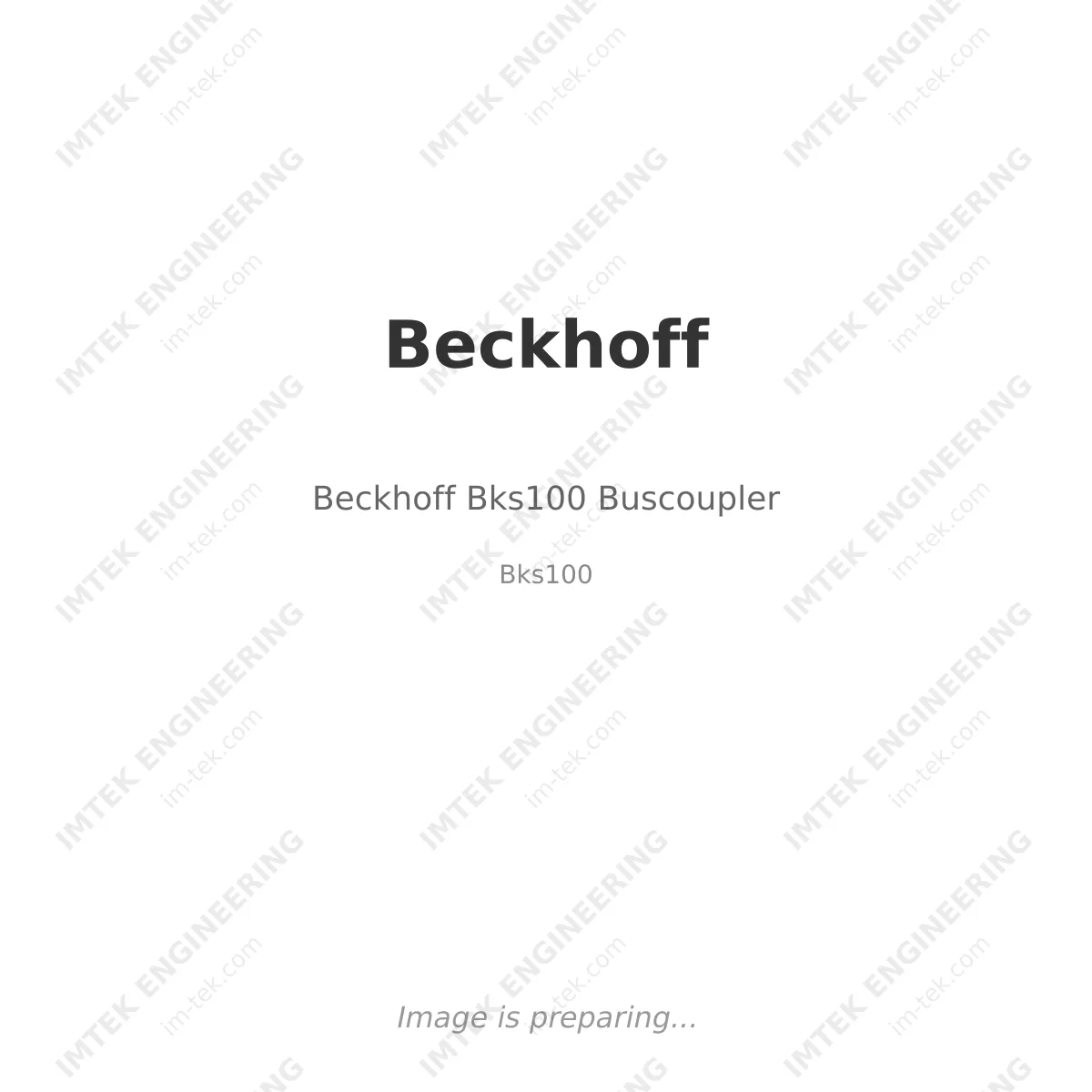 Beckhoff Bks100 Buscoupler