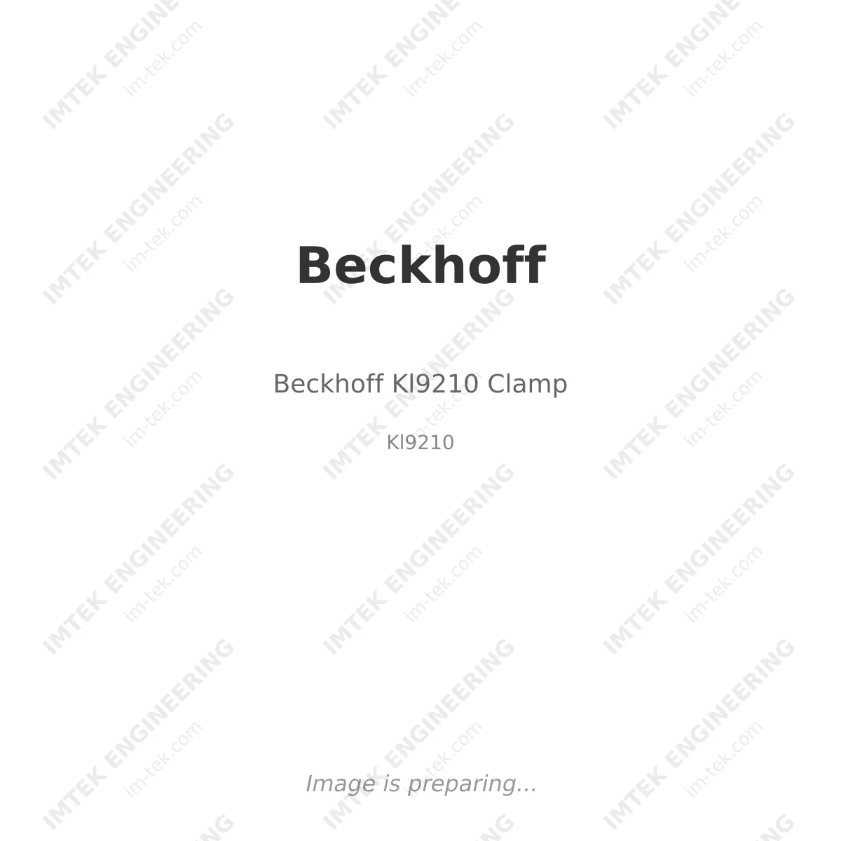 Beckhoff Kl9210 Clamp
