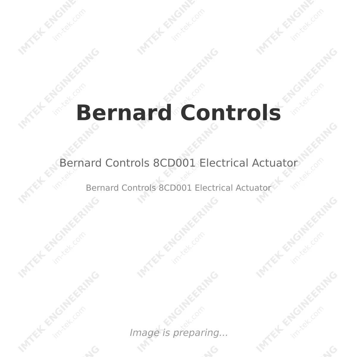 Bernard Controls 8CD001 Electrical Actuator