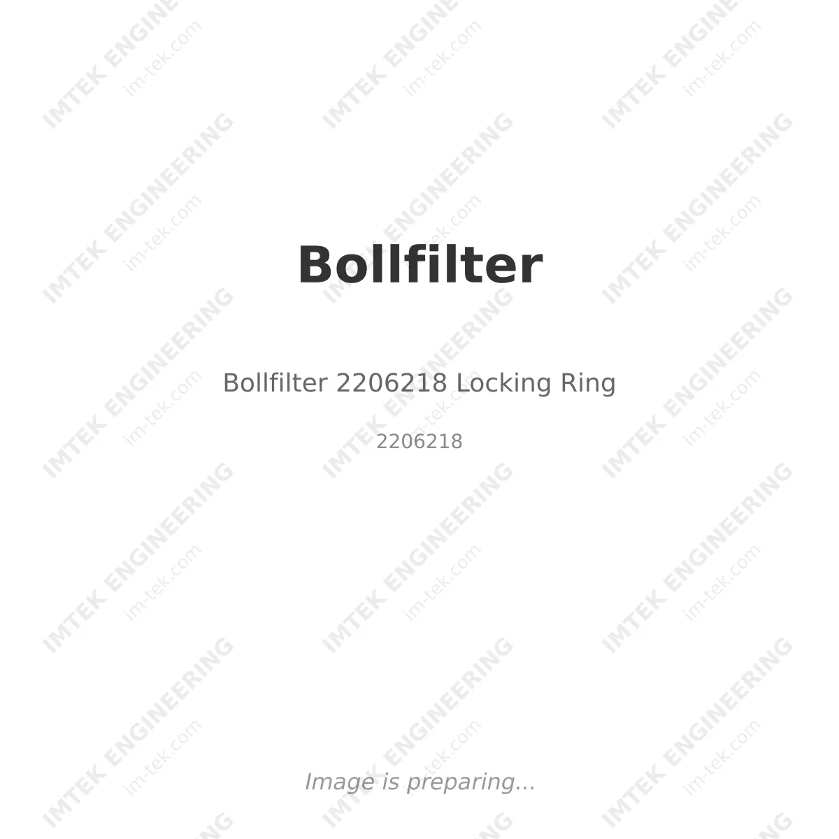 Bollfilter 2206218 Locking Ring