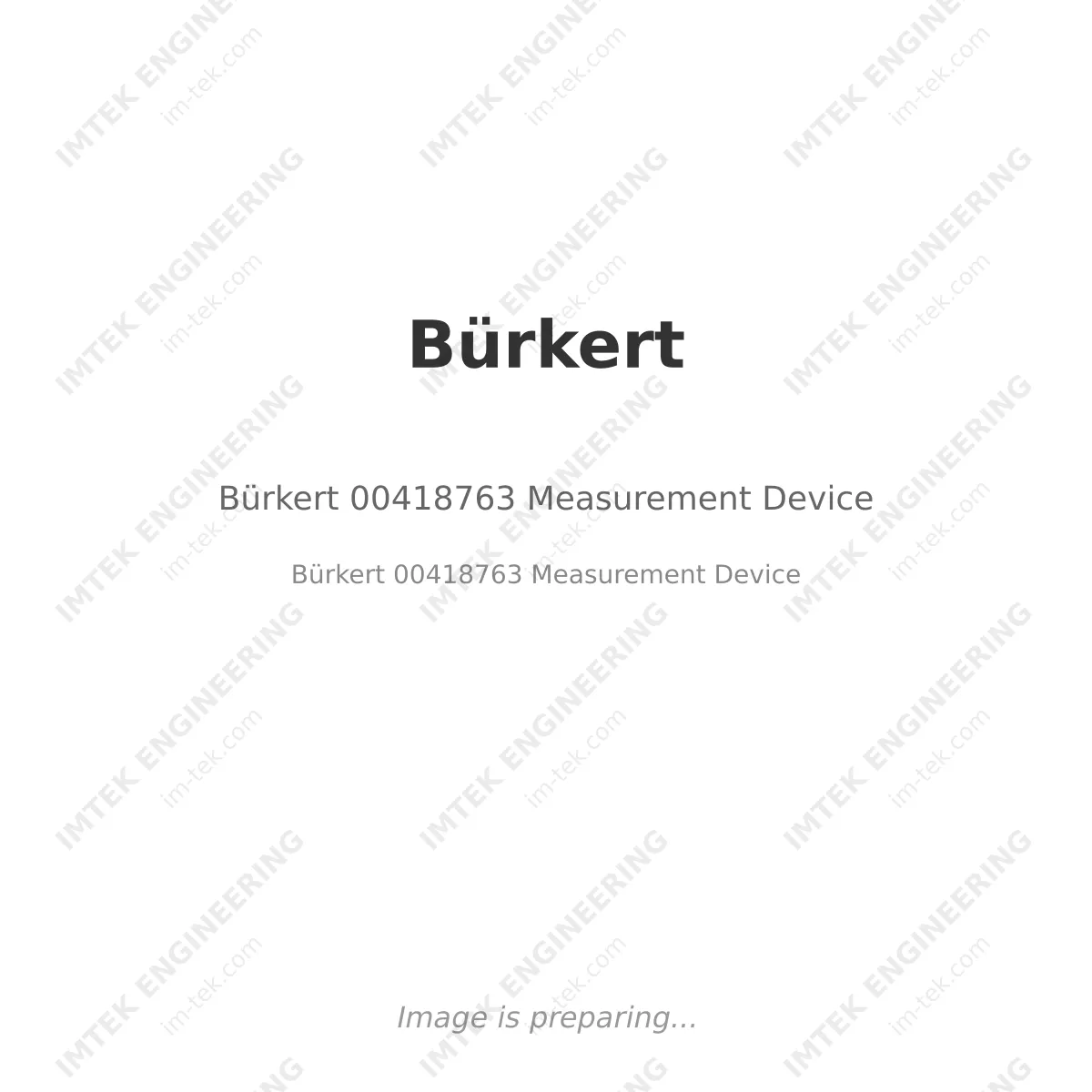 Bürkert 00418763 Measurement Device