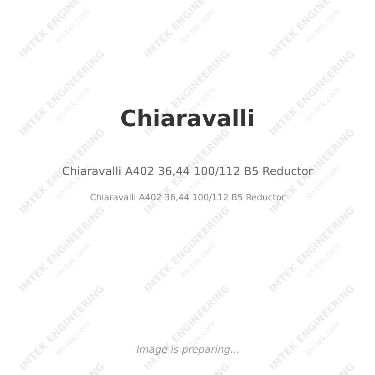 Chiaravalli A402  36,44  100/112 B5 Reductor