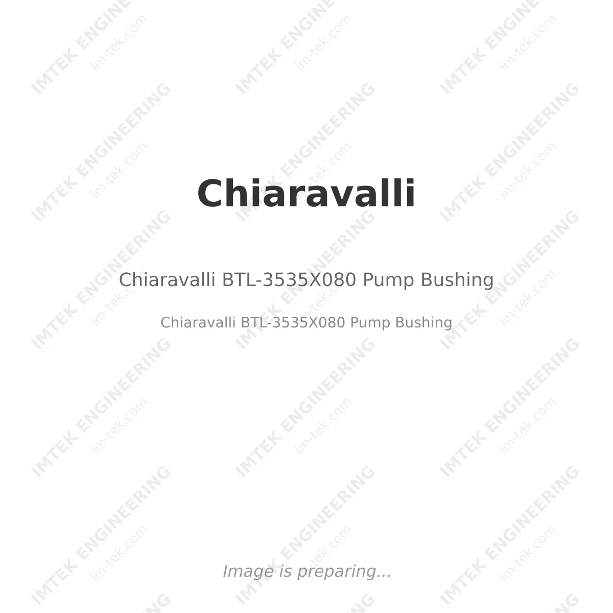 Chiaravalli BTL-3535X080 Pump Bushing