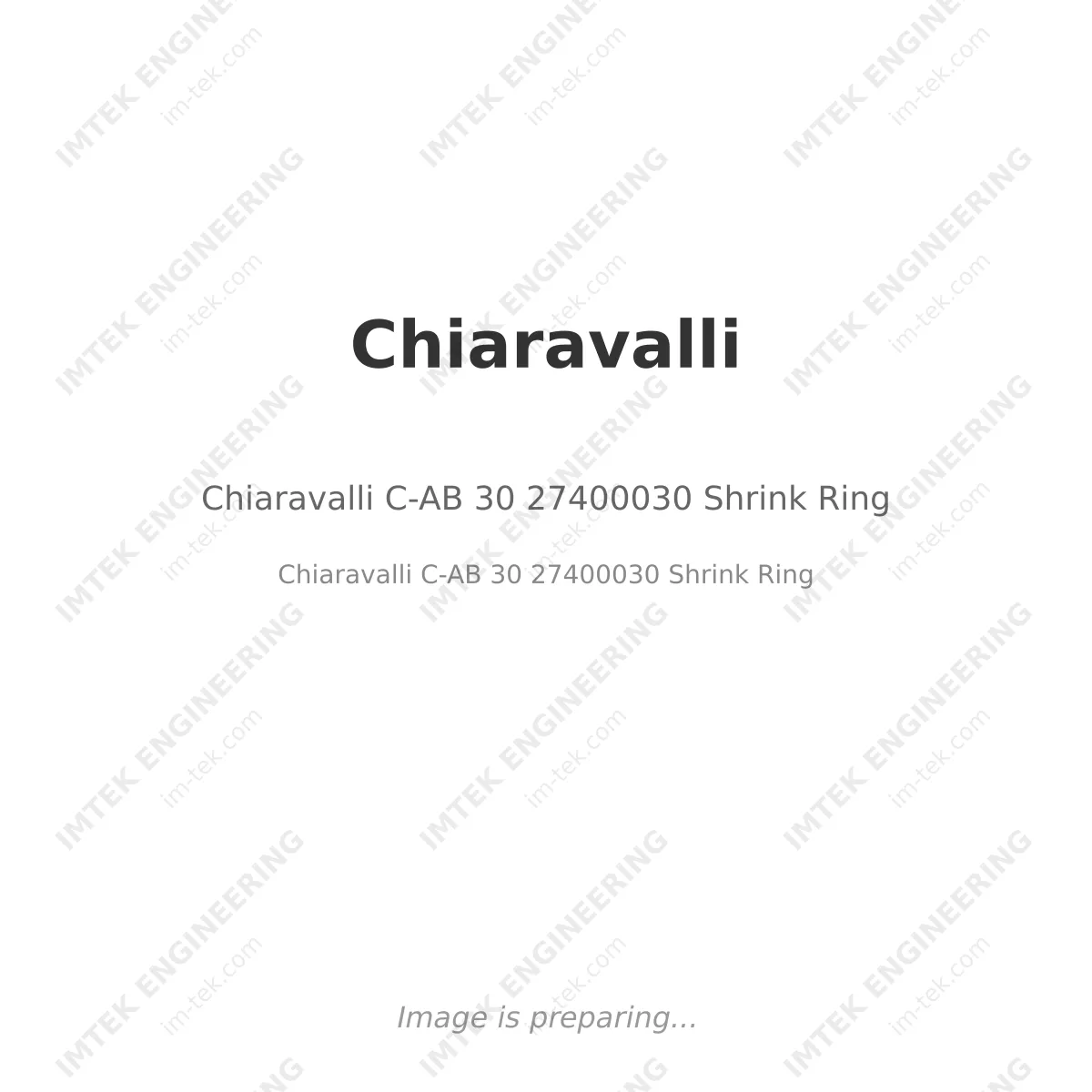 Chiaravalli C-AB 30 27400030 Shrink Ring