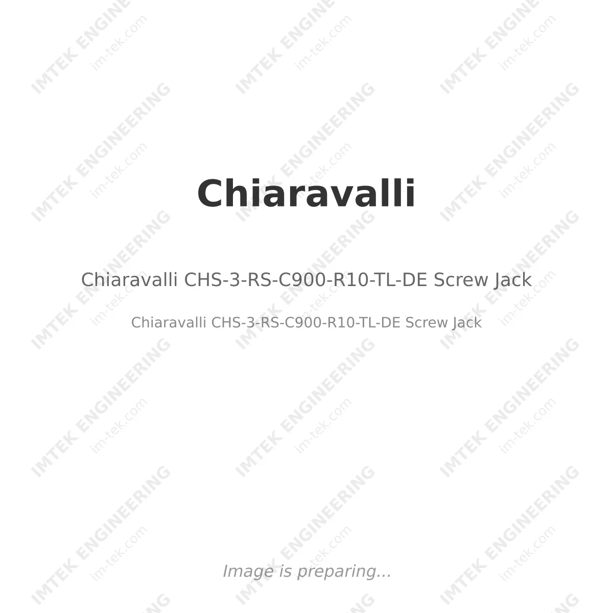 Chiaravalli CHS-3-RS-C900-R10-TL-DE Screw Jack