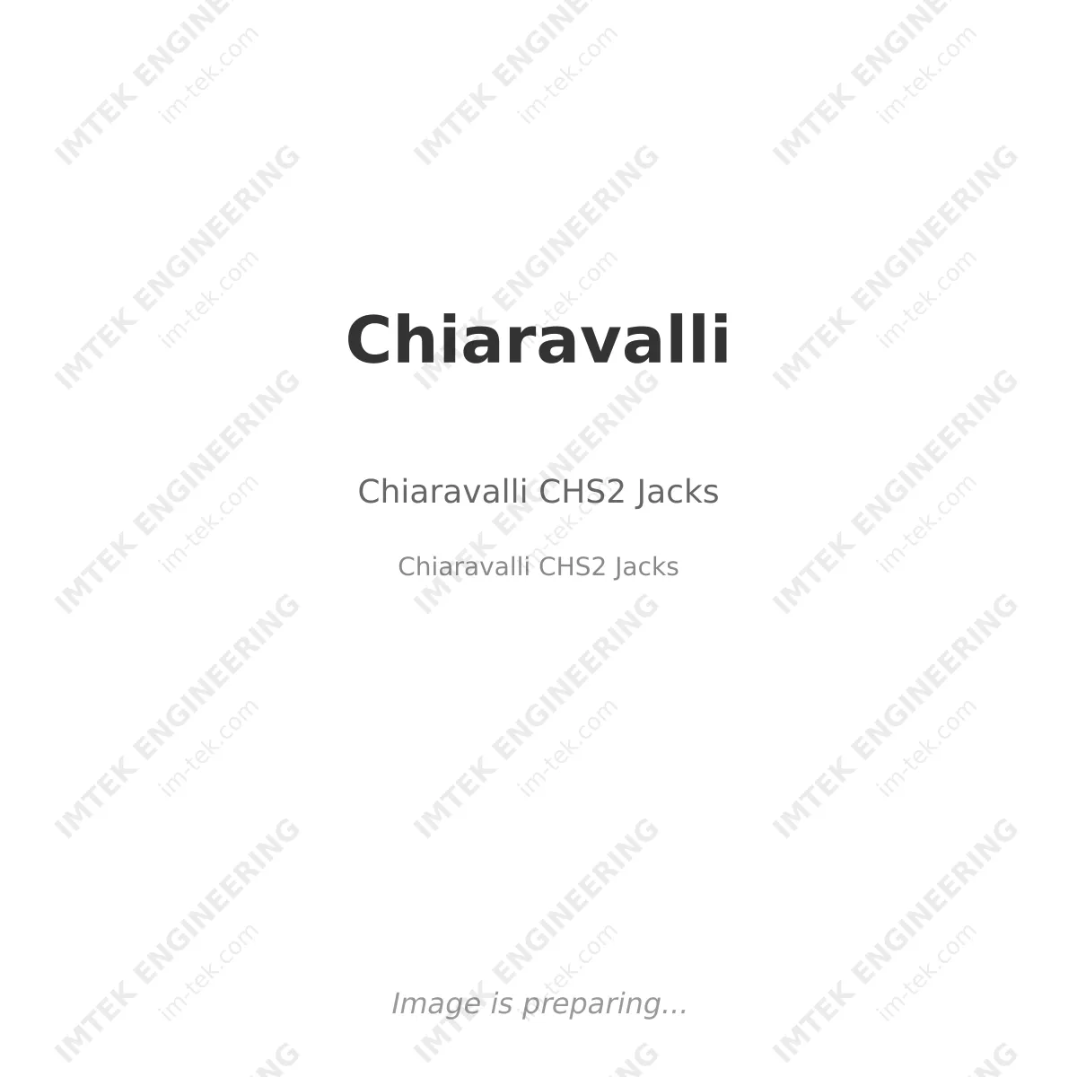 Chiaravalli CHS2 Jacks