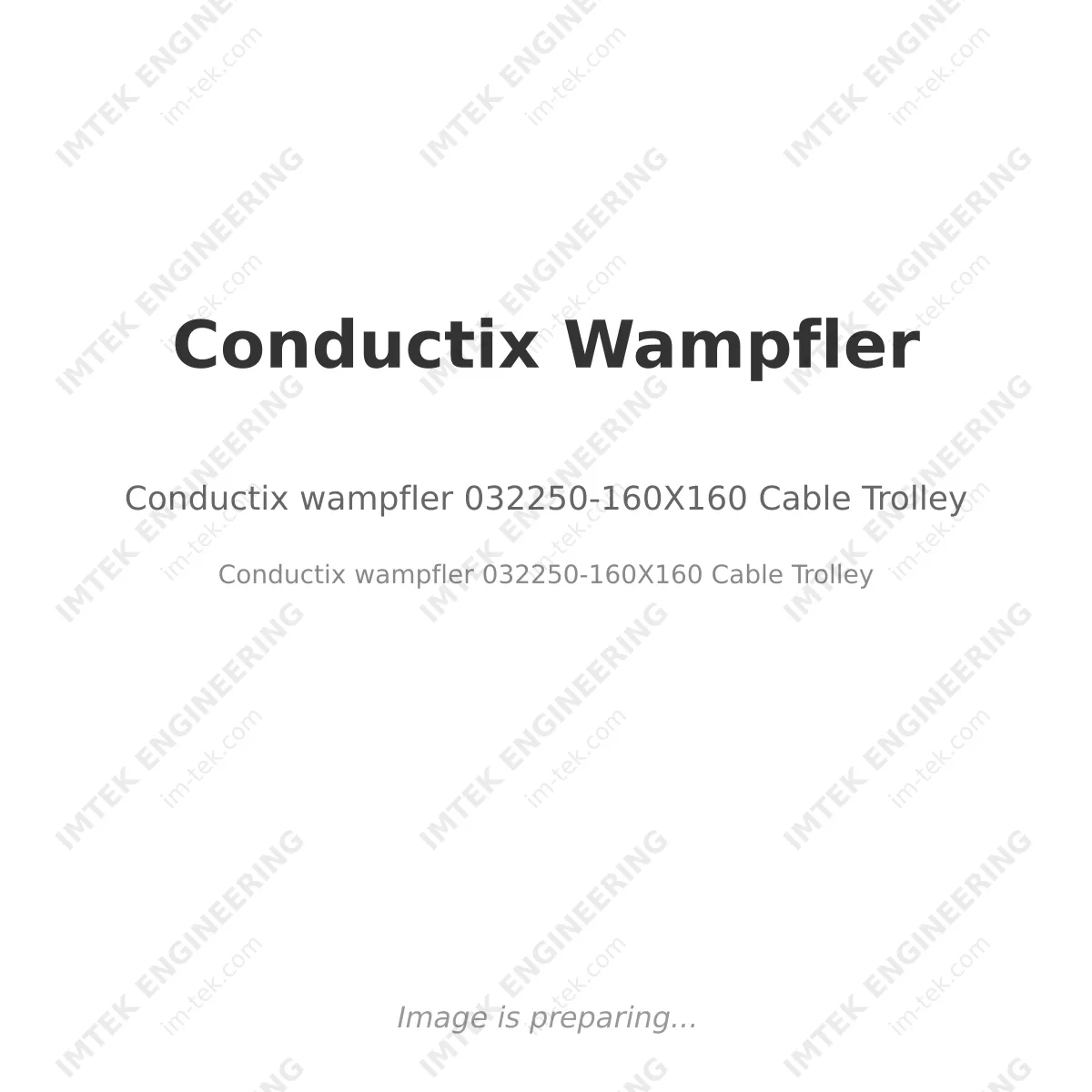 Conductix wampfler 032250-160X160 Cable Trolley