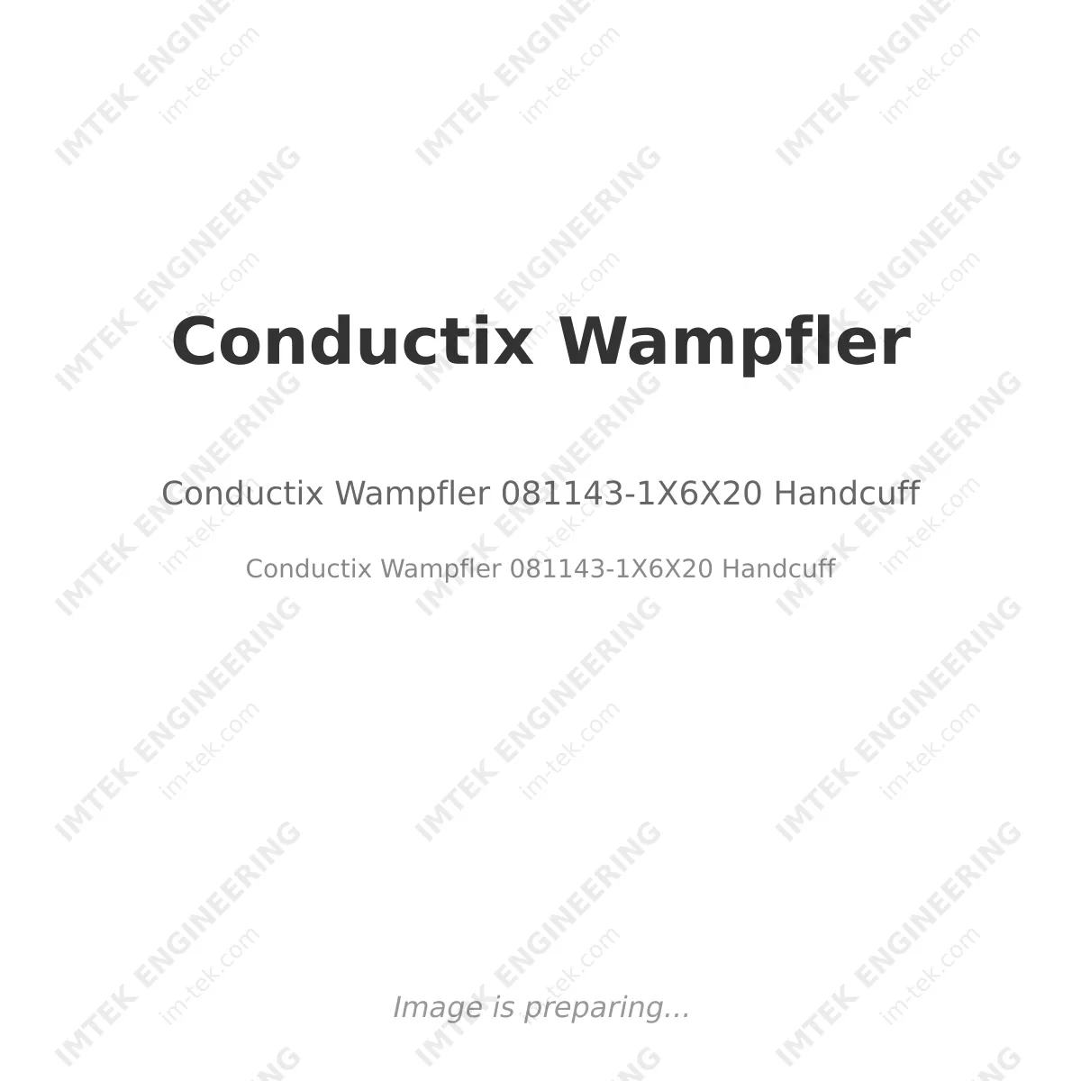 Conductix Wampfler 081143-1X6X20  Handcuff