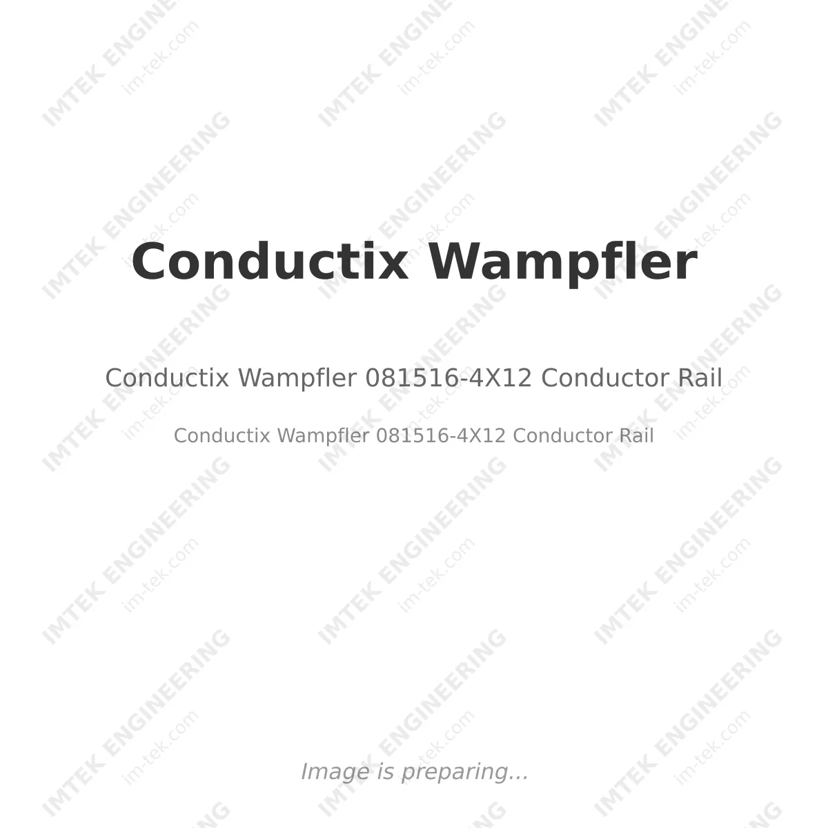 Conductix Wampfler 081516-4X12 Conductor Rail