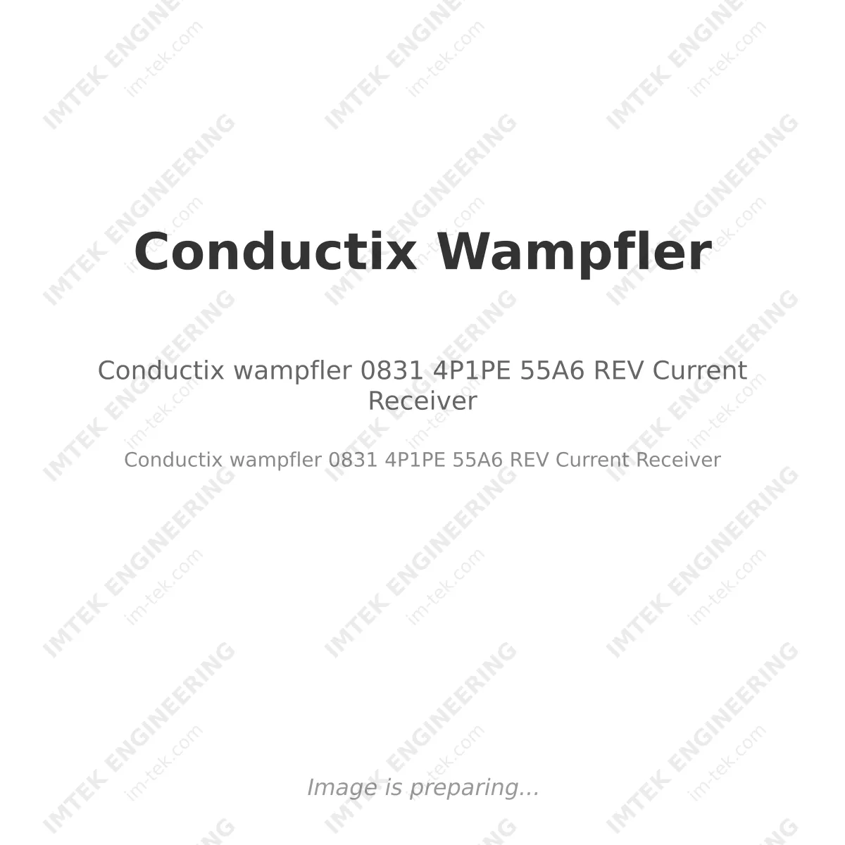 Conductix wampfler 0831 4P1PE 55A6 REV Current Receiver