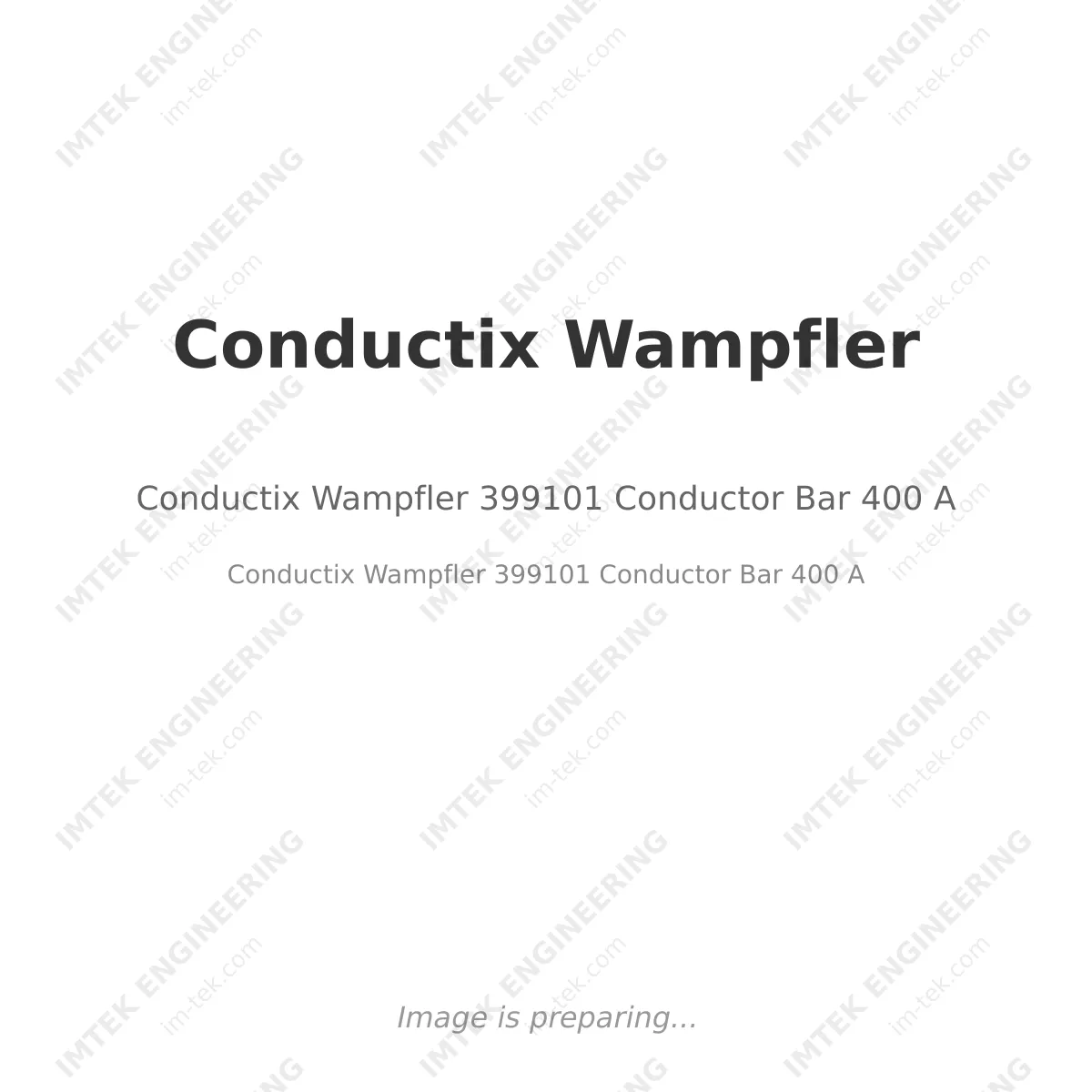 Conductix Wampfler 399101 Conductor Bar 400 A