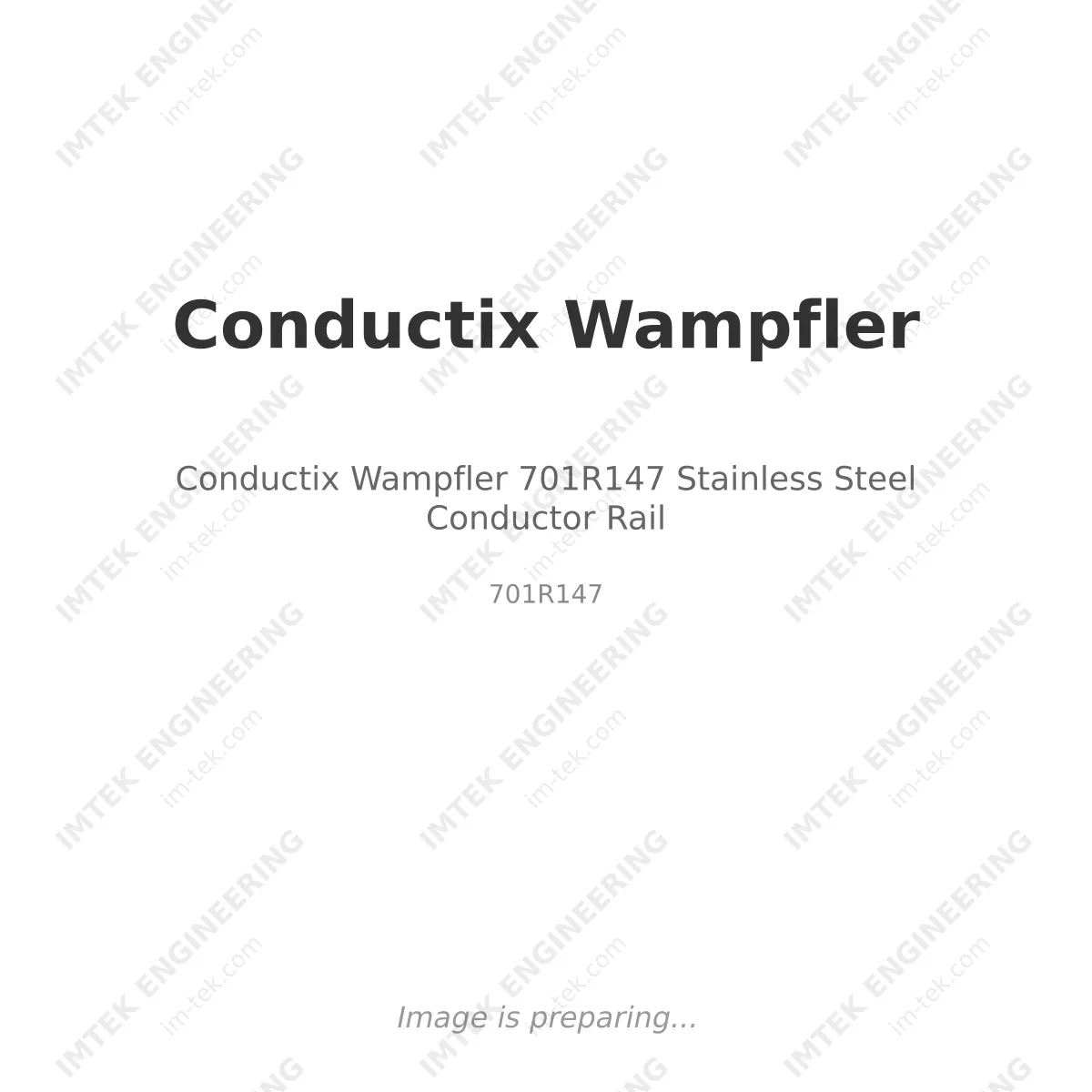 Conductix Wampfler 701R147 Stainless Steel Conductor Rail