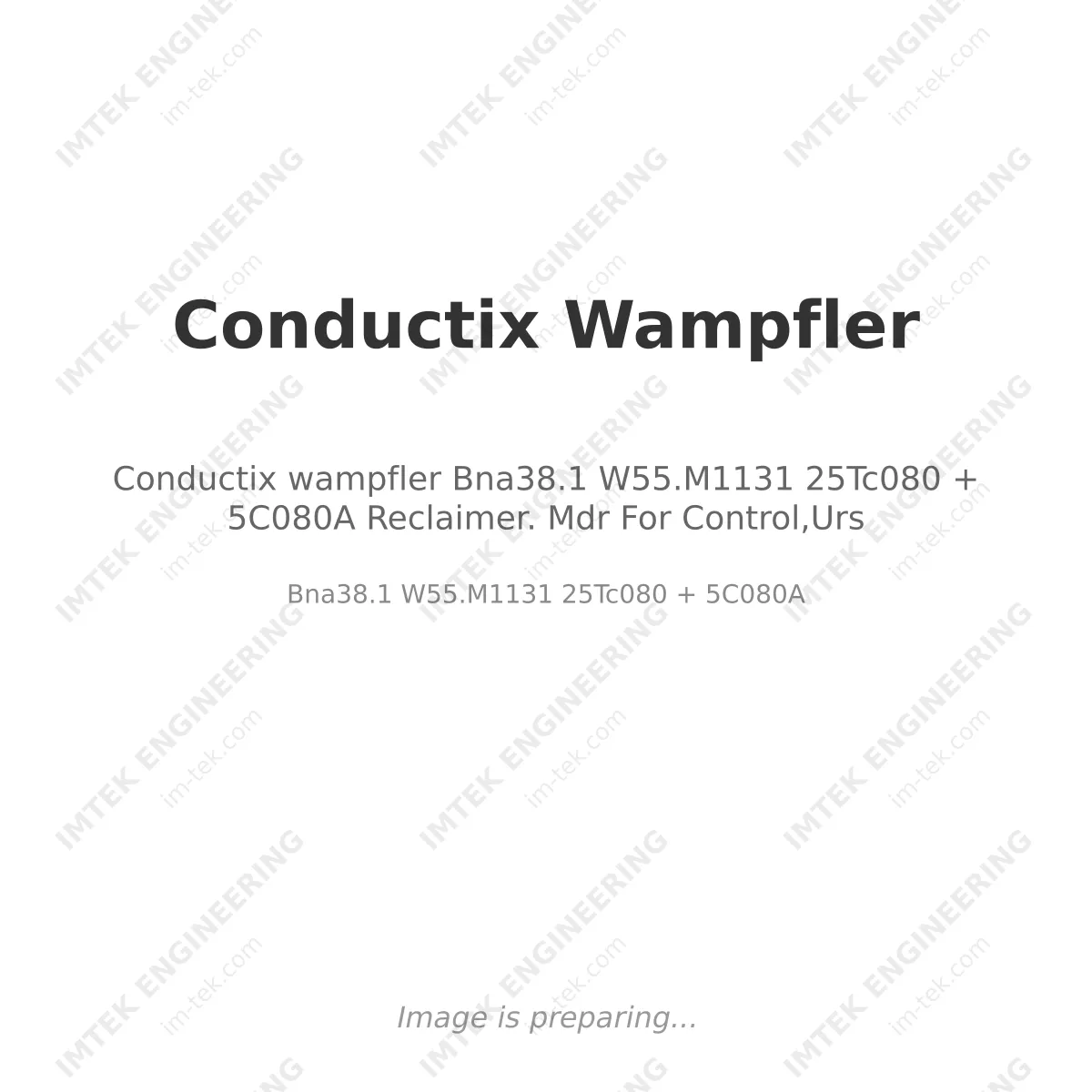 Conductix wampfler Bna38.1 W55.M1131 25Tc080 + 5C080A Reclaimer. Mdr For Control,Urs
