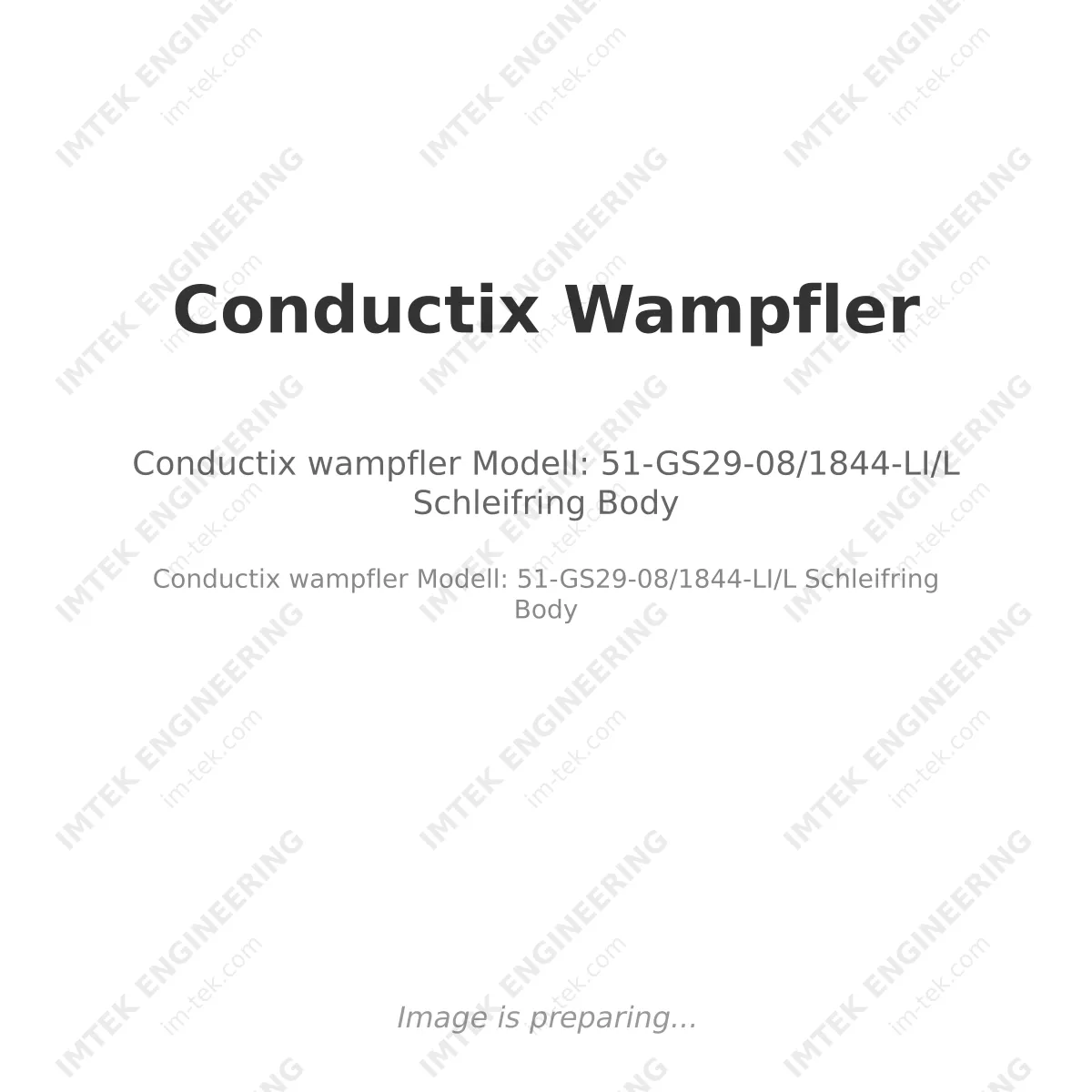 Conductix wampfler Modell: 51-GS29-08/1844-LI/L Schleifring  Body