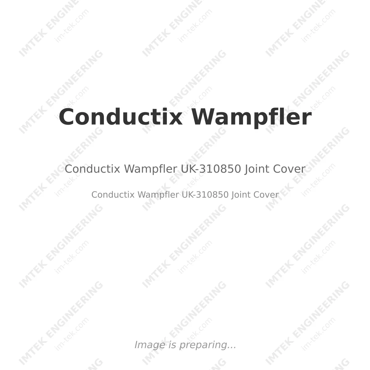 Conductix Wampfler UK-310850 Joint Cover
