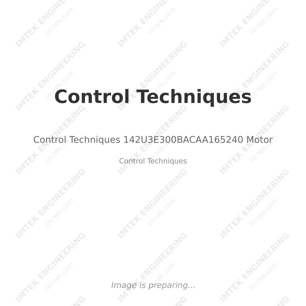 Control Techniques 142U3E300BACAA165240 Motor