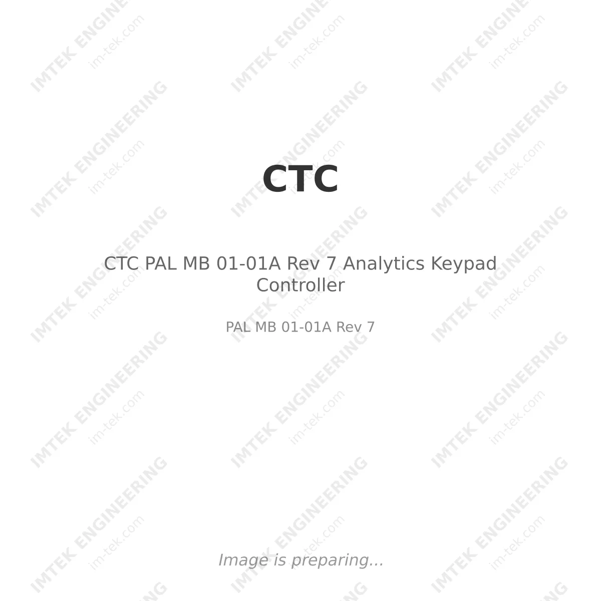 CTC PAL MB 01-01A Rev 7 Analytics Keypad Controller