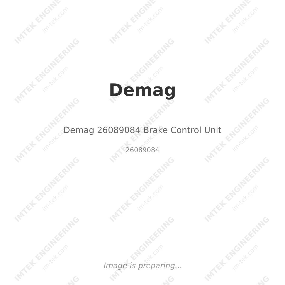 Demag 26089084 Brake Control Unit