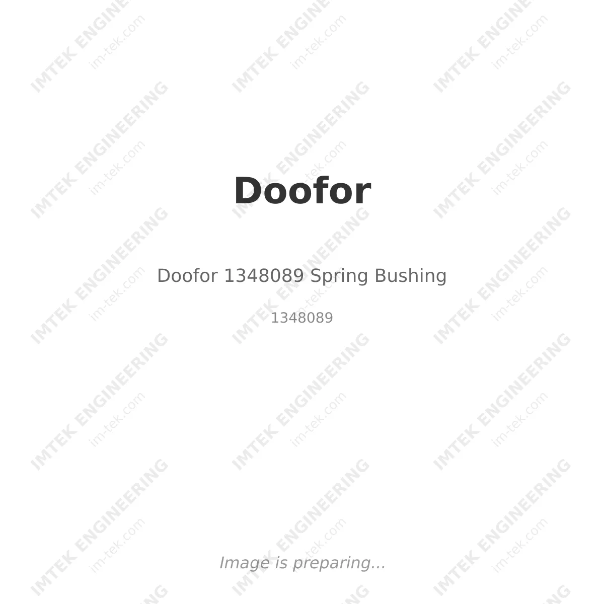Doofor 1348089 Spring Bushing