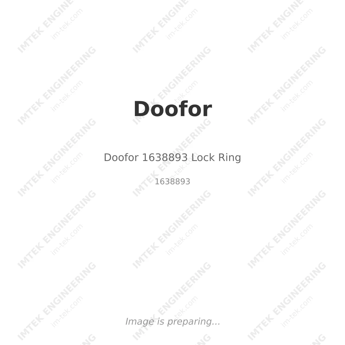 Doofor 1638893 Lock Ring