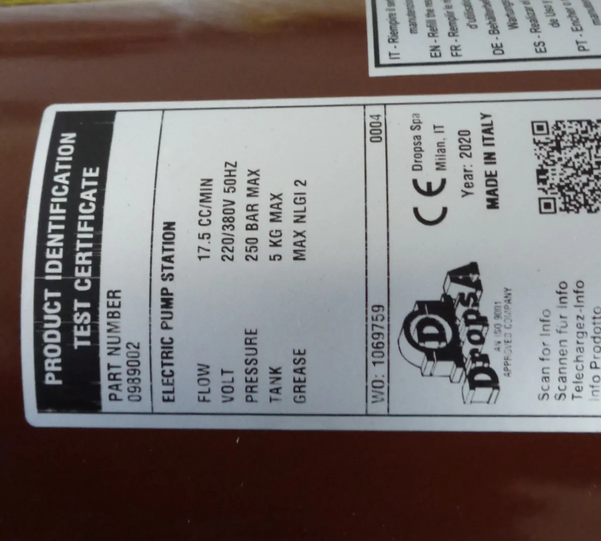 Dropsa 1A-0083560 Electromagnetic Switch Kit