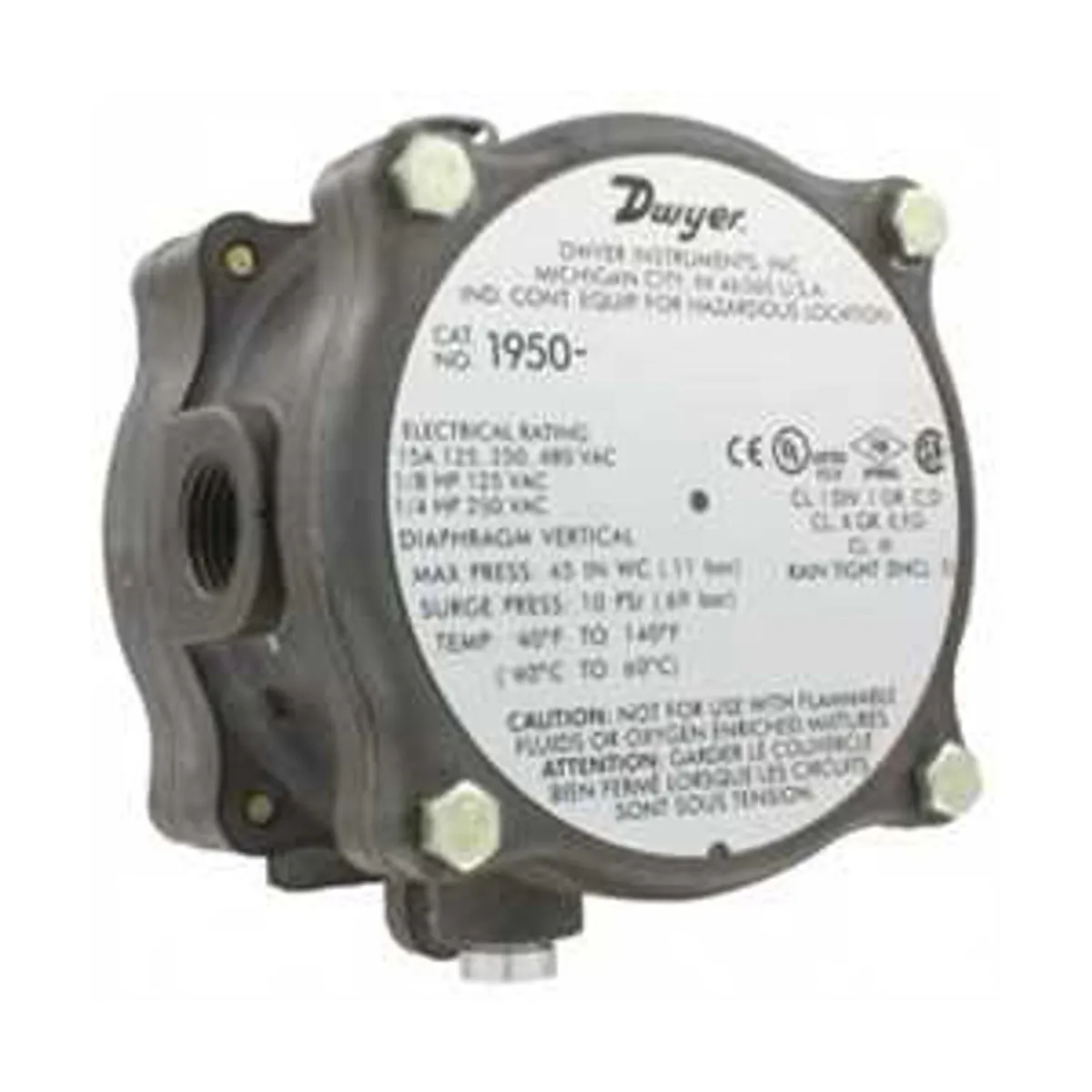 Dwyer 1950-10-2V Differential Pressure Switch