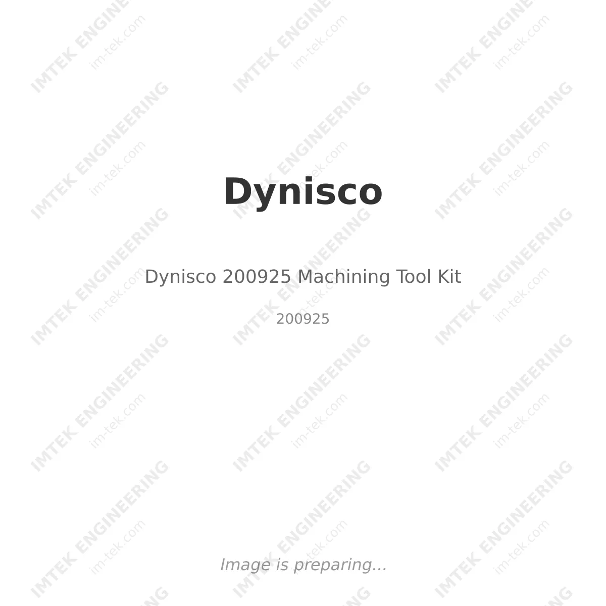 Dynisco 200925 Machining Tool Kit