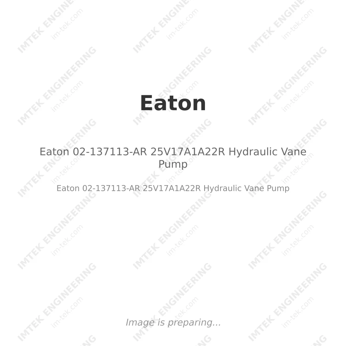 Eaton 02-137113-AR 25V17A1A22R   Hydraulic Vane Pump