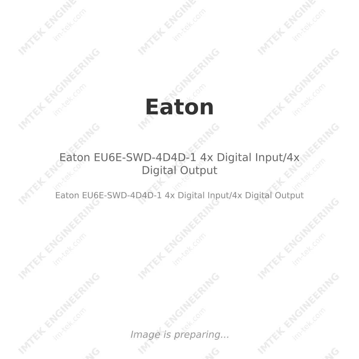 Eaton EU6E-SWD-4D4D-1 4x Digital Input/4x Digital Output