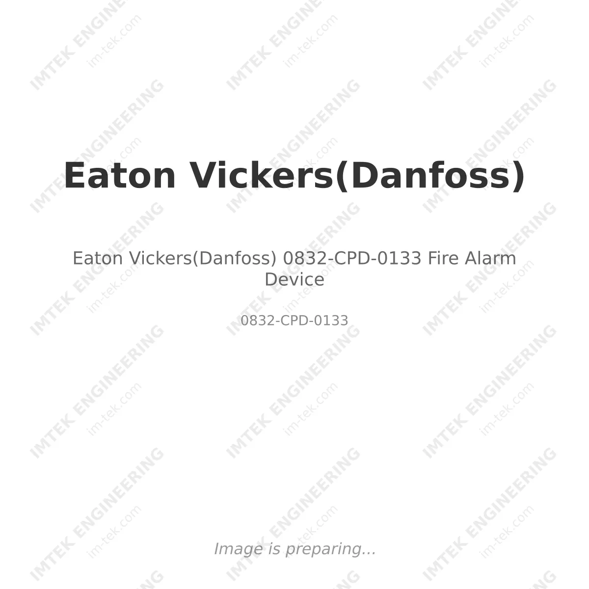 Eaton Vickers(Danfoss) 0832-CPD-0133  Fire Alarm Device