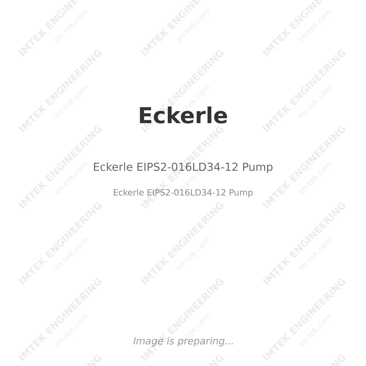 Eckerle EIPS2-016LD34-12 Pump