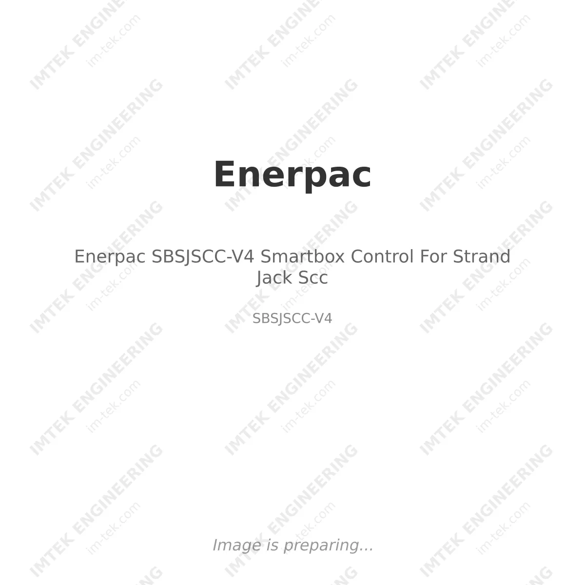 Enerpac SBSJSCC-V4 Smartbox Control For Strand Jack Scc
