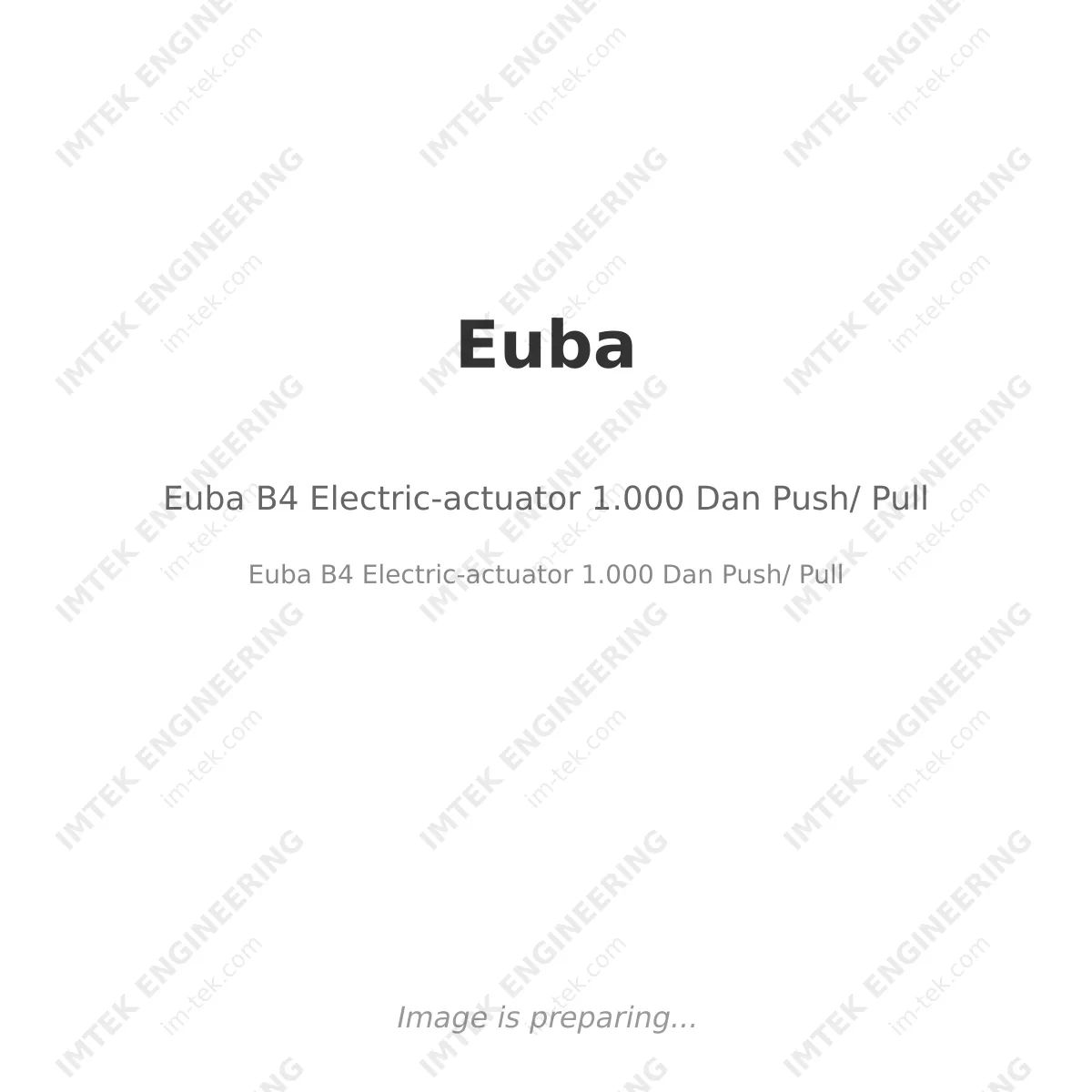 Euba B4 Electric-actuator 1.000 Dan Push/ Pull