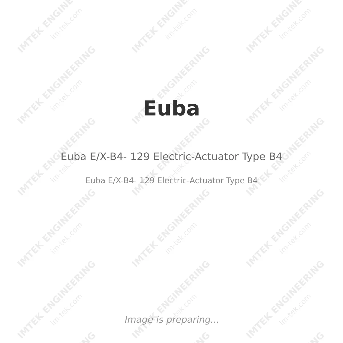 Euba E/X-B4- 129 Electric-Actuator Type B4