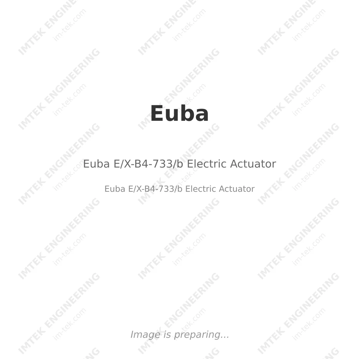 Euba E/X-B4-733/b Electric Actuator