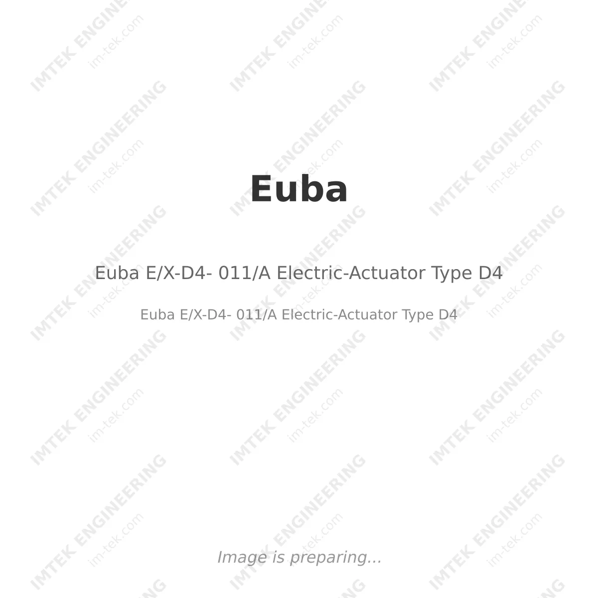 Euba E/X-D4- 011/A Electric-Actuator Type D4