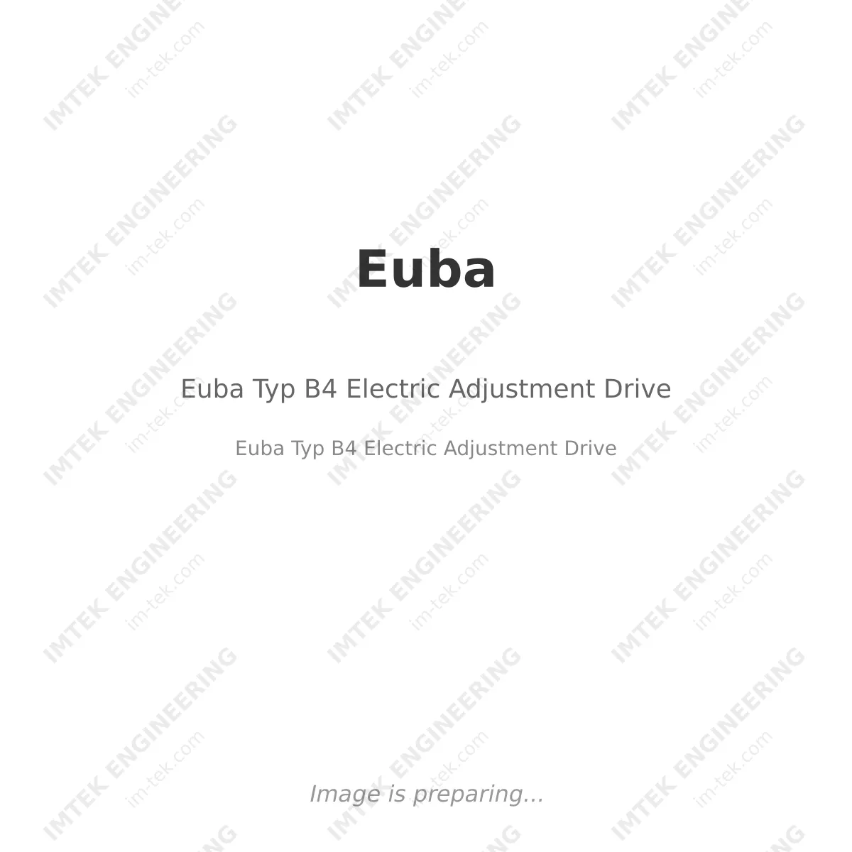 Euba Typ B4 Electric Adjustment Drive