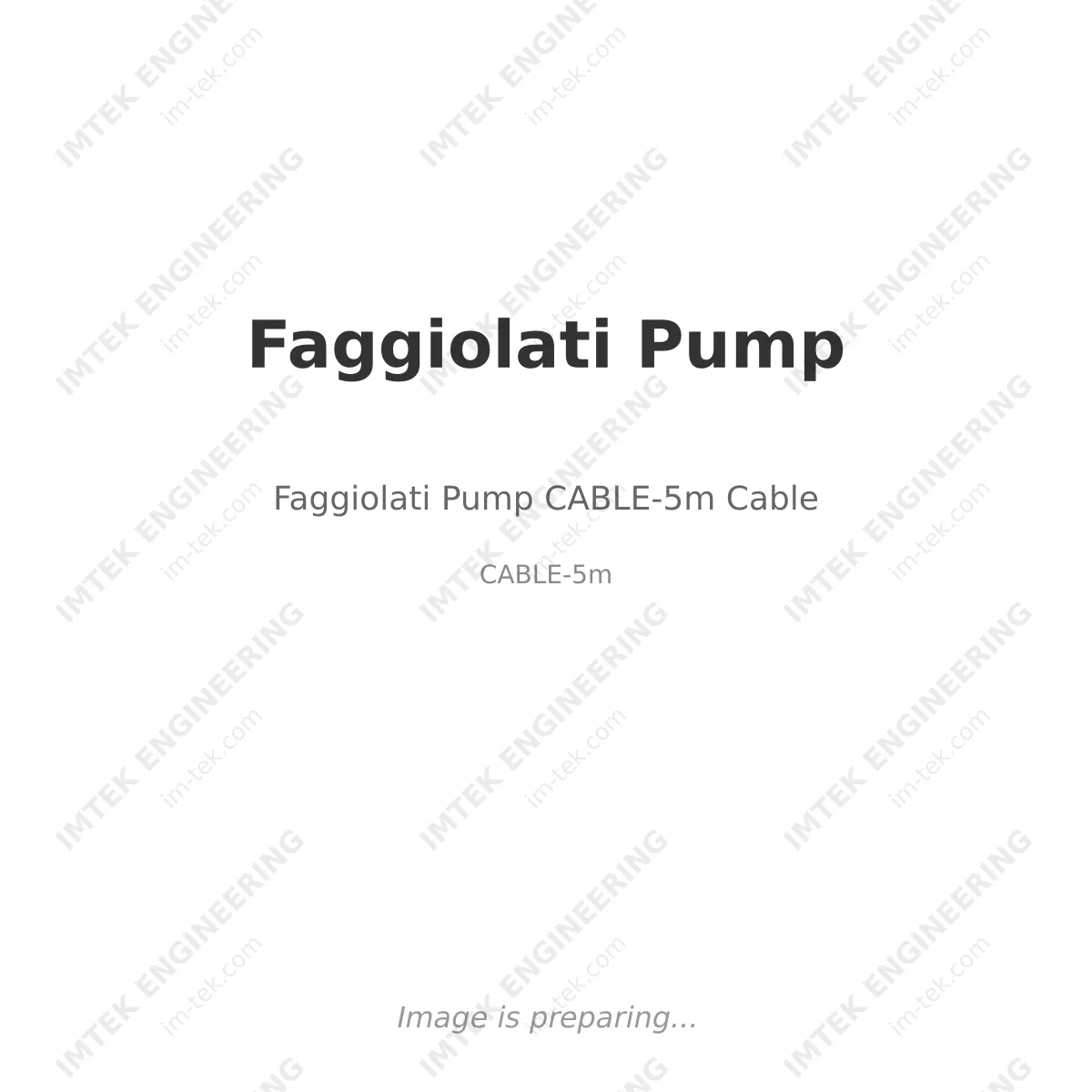 Faggiolati Pump CABLE-5m Cable