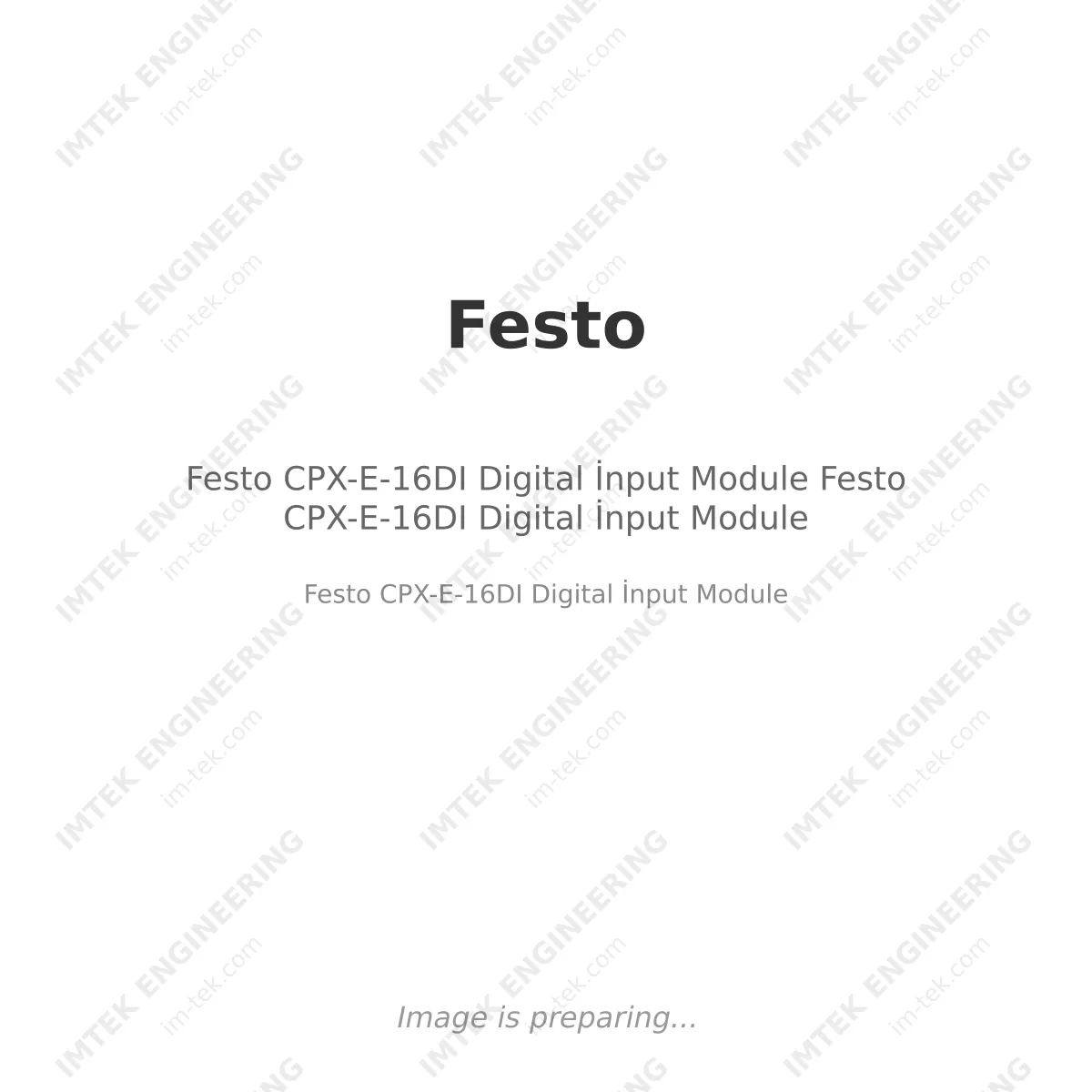 Festo CPX-E-16DI Digital İnput Module Festo CPX-E-16DI Digital İnput Module