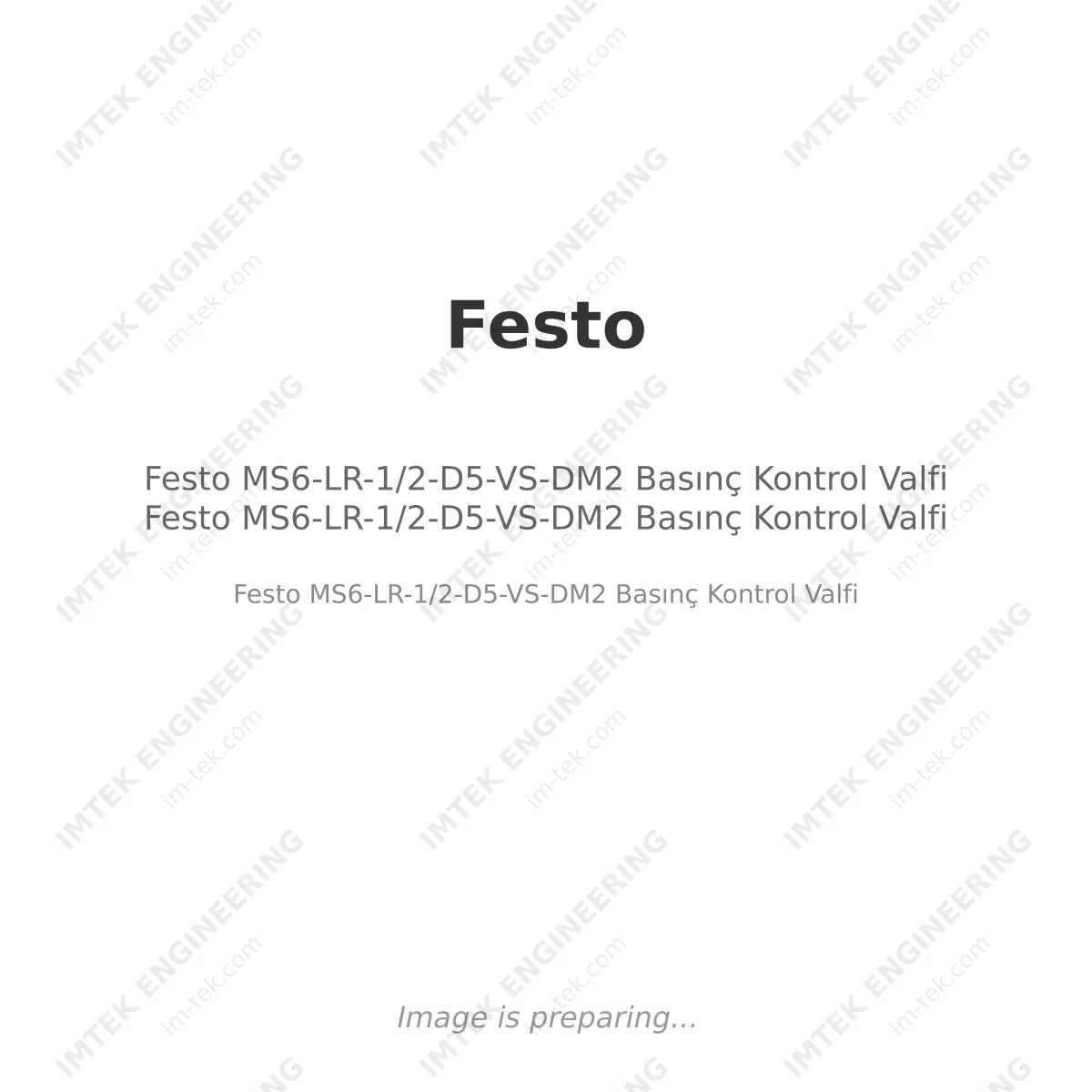 Festo MS6-LR-1/2-D5-VS-DM2 Basınç Kontrol Valfi Festo MS6-LR-1/2-D5-VS-DM2 Basınç Kontrol Valfi